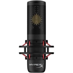 Microfon XLR HyperX ProCast, condensator cardioid cu diafragma mare, anti-vibration shock mount, filtru HyperX Shield inclus, Negru