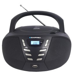 Radio CD portabil Blaupunkt Boombox BB7BK, FM, USB, Negru