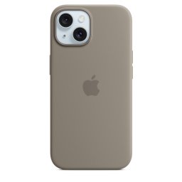 Husa Protectie Spate Apple MXPG3ZM/A pentru iPhone 15, Silicone Case cu MagSafe, Crem