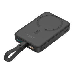 Baterie externa portabila Baseus Magnetic Mini, Incarcare Wireless, Fast Charge 20W, 10000 mAh, Cablu USB-C inclus, Negru