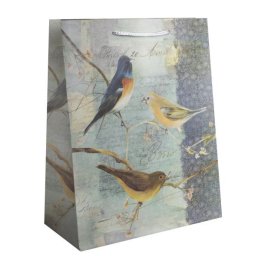 Pungă cadoucu model păsări - 26 x 32 cm