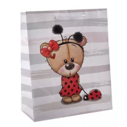 Pungă cadou cu model ursuleț - 18 x 23 cm