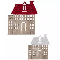 Decor de Crăciun căsuță, 12 buc 3 x 4.5 cm