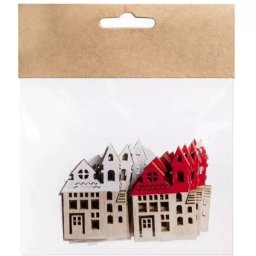 Decor dew Crăciun biserică, 12 buc, 5 cm