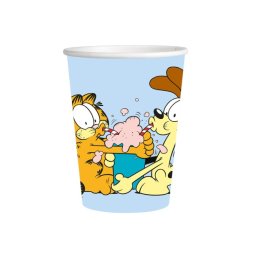 Set 8 pahare carton Garfield 250 ml