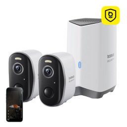 Camera de supraveghere 47858, 2K, 7800 mAh, Alb