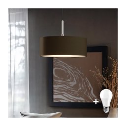 Eglo - Lustră LED suspendată pe cablu TUNJA 1xE27/60W/230V maro
