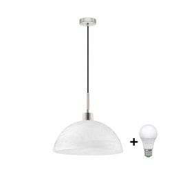 Lustră LED pe cablu 1xE27/60W/230V alb/negru