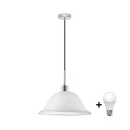 Lustră LED pe cablu 1xE27/60W/230V alb
