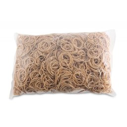Accesorii birotica Elastice pentru bani, 1.5mm grosime, D 30mm, 60% cauciuc, 1000g/punga, Office Products -culoare natu