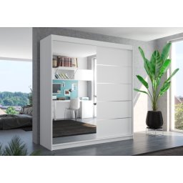 Dulap cu usi glisante si oglinda 200x215 cm, Oliver, ADRK Furniture