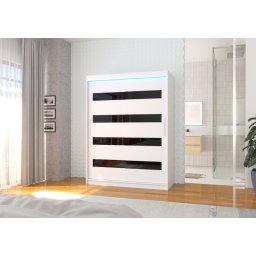 Dulap cu usi glisante si iluminare LED, Martinez 150 + LED, 150 cmx200 cmx58 cm, ADRK Furniture