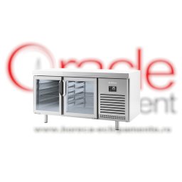 Masă frigorifică patiserie cu 2 uși de sticlă, 1618x800 mm, Infrico