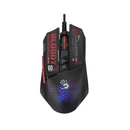 Mouse gaming A4tech Bloody W60 Max Mini, backlit, 12000 DPI, USB, black