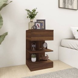 Noptiera, stejar maro, 40x35x65 cm, lemn prelucrat GartenMobel Dekor