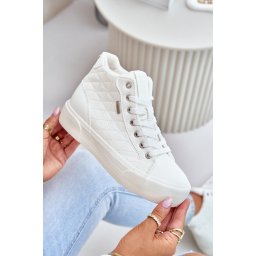 Insulated women's sneakers with Big Star stitching white