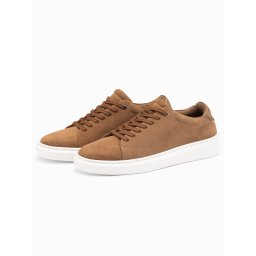 Ombre Classic men's soft suede sneaker shoes - light brown