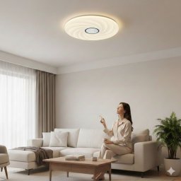 Plafoniera led cod 2008 cu telecomanda 48W 35cm dimabila 3 temperaturi de culoare ajustabile 3000K 4500K 6500K
