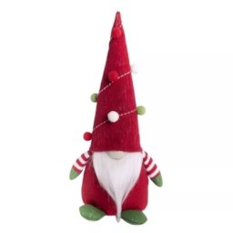 Spiriduș de Crăciun, 35 cm - roșu- verde