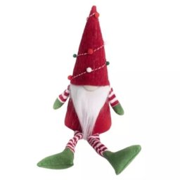 Spiriduș de Crăciun, 25 cm - roșu - verde