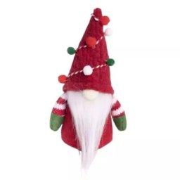 Spiriduș de Crăciun, 14 cm - roșu - verde