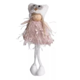 Decor de Crăciun, fetiță cu căciulă, 20 cm - diferite