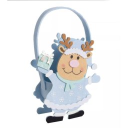 Geantă în formă de ren - 16 x 18 cm - albastru