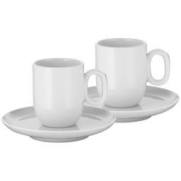 WMF - Set 2 căni espresso cu farfurii BARISTA alb
