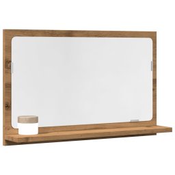 Dulap baie cu oglinda stejar artizanal 60x11x37 cm, lemn GartenMobel Dekor