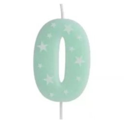 Lumânare colorată cu numărul zilei de naștere, 6 cm - 0