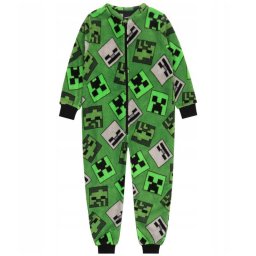 Pijama polar tip Minecraft 5-6 ani, 110-116 cm