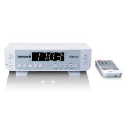 Radio cu ceas, Lenco, Bluetooth, Alb