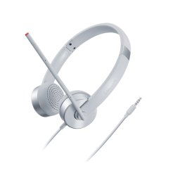 Casti cu Microfon Lenovo 100 Analog USB Silver