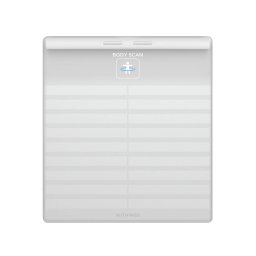 Cantar inteligent Withings Body Scan, Tehnologie Position Control, Baterie li-ion reincarcabila, 4 senzori de greutate, Alb
