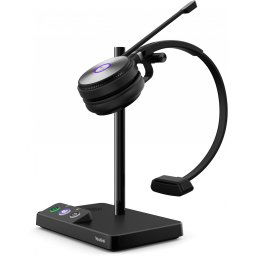 Yealink WH62 Mono UC Sistem personal de conferinte audio Fara fir Banda de fixare pe cap Birou/Call center Micro-USB Stand de incarcare Negru (1308005)