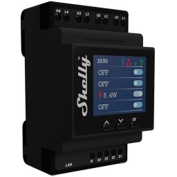 Releu inteligent Relay 4Pro PM, 4 canale 110–240 V Wi‑Fi Negru