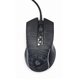 Mouse MUSG-RGB-01 Gaming cu fir USB optic 3600 dpi iluminare Negru