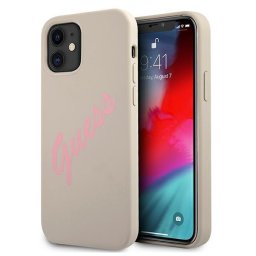 Husa Husa de protectie Guess Vintage pentru iPhone 12 mini, GUHCP12SLSVSGP, Gri