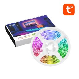 Banda LED RGB inteligenta SL1-B, Wi-Fi, USB, 16W, sincronizare muzica, lumina colorata, 2.8m, compatibil Alexa/Google Assistant