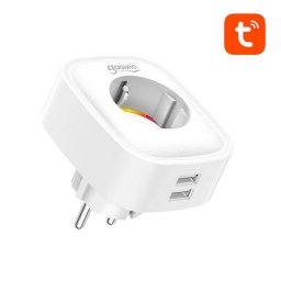 Prize inteligente SP112, Wi-Fi, 16A, 2xUSB, monitorizare consum energie, compatibil Amazon Alexa, Google Assistant