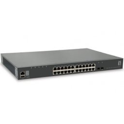 Switch Comutator GTL-2881, 24 porturi, PoE, Negru