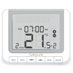 Termostat de ambient pentru centrala RT520, cu fir, protectie la inghet, afisaj digital, IP20, alb