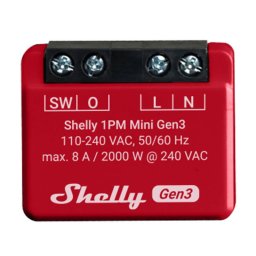 Releu inteligent Controller Wi-Fi 1PM Mini Gen3, 8A, Rosu