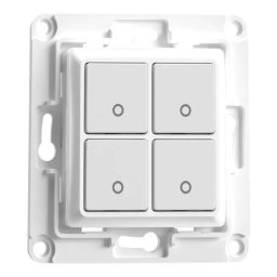 Intrerupator inteligent 37668, 4 butoane, Alb