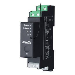 Releu inteligent Releu șină DIN cu 2 canale cu măsurare a energiei Qubino Pro 2PM