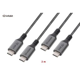 Accesorii Audio Hi-Fi Cablu USB4 type C to C, Infobit iCable-U4-CC2020, 20Gbps, E-Marker, 2m