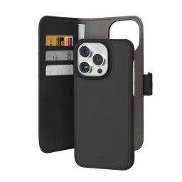 Husa Puro Wallet Detachable MagSafe 2in1 PU Leather Case with Flap and Wallet for iPhone 15 Pro Max - Black