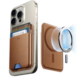 Portofel telefon ESR cu functie stand birou, model Caramel Brown
