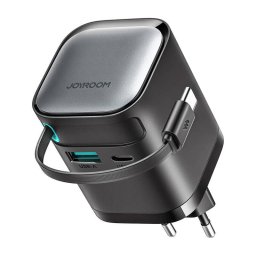 Incarcator de retea TCL02 GaN 65W Charger with Retractable Cable-Bl Negru