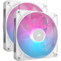 iCUE LINK RX140 RGB Dual, 140mm, 2 bucati, 1700 RPM, Alb